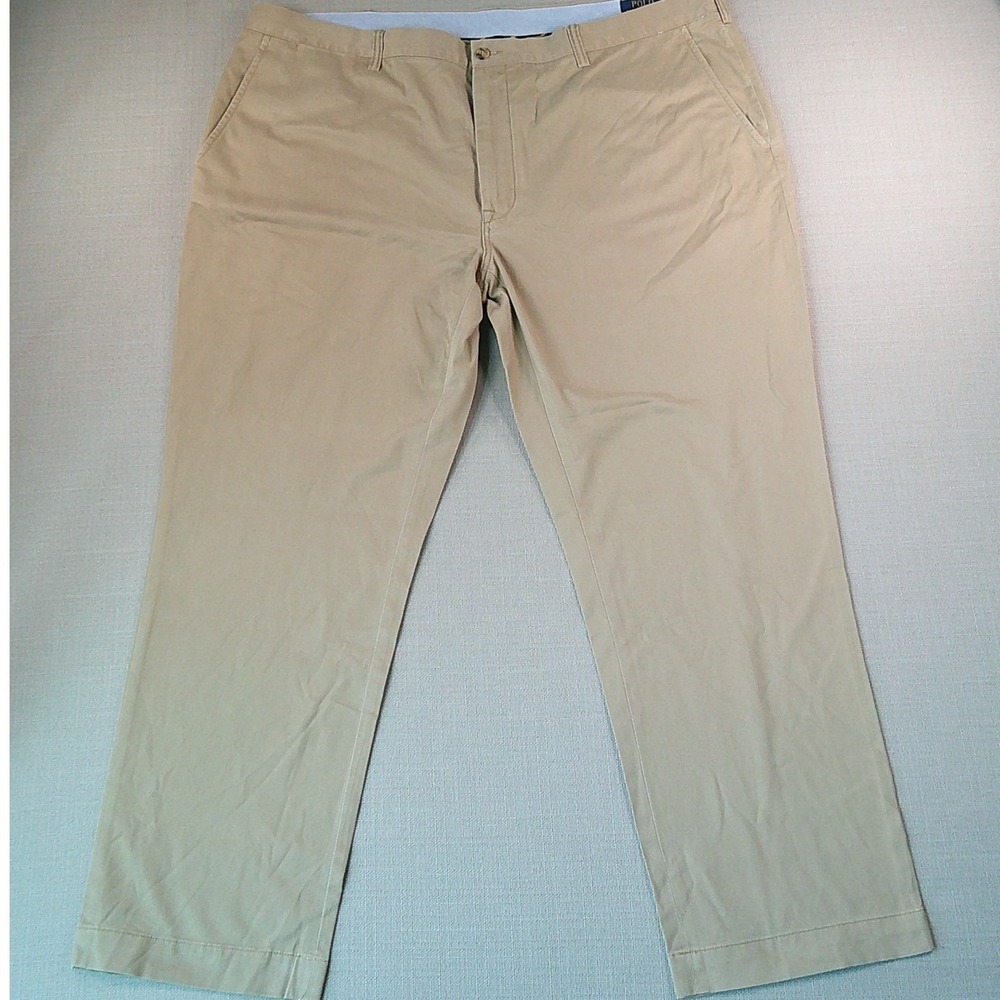 Polo Ralph Lauren Chino Pants Mens 44/30 Tan Khaki Stretch Classic Fit - Picture 2 of 9